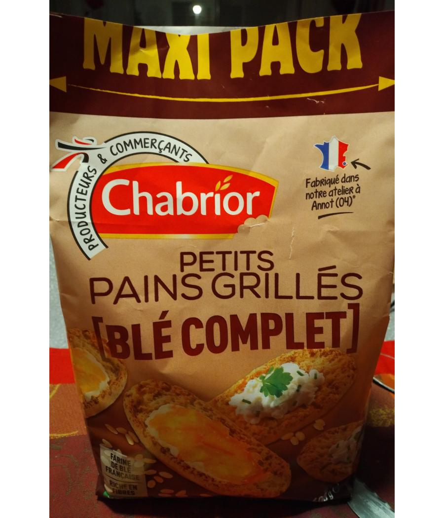 PETITS PAINS GRILLES AU BLE COMPLET CHABRIOR 400G PETITS PAINS GRILLES AU BLE COMPLET CHABRIOR 400G
