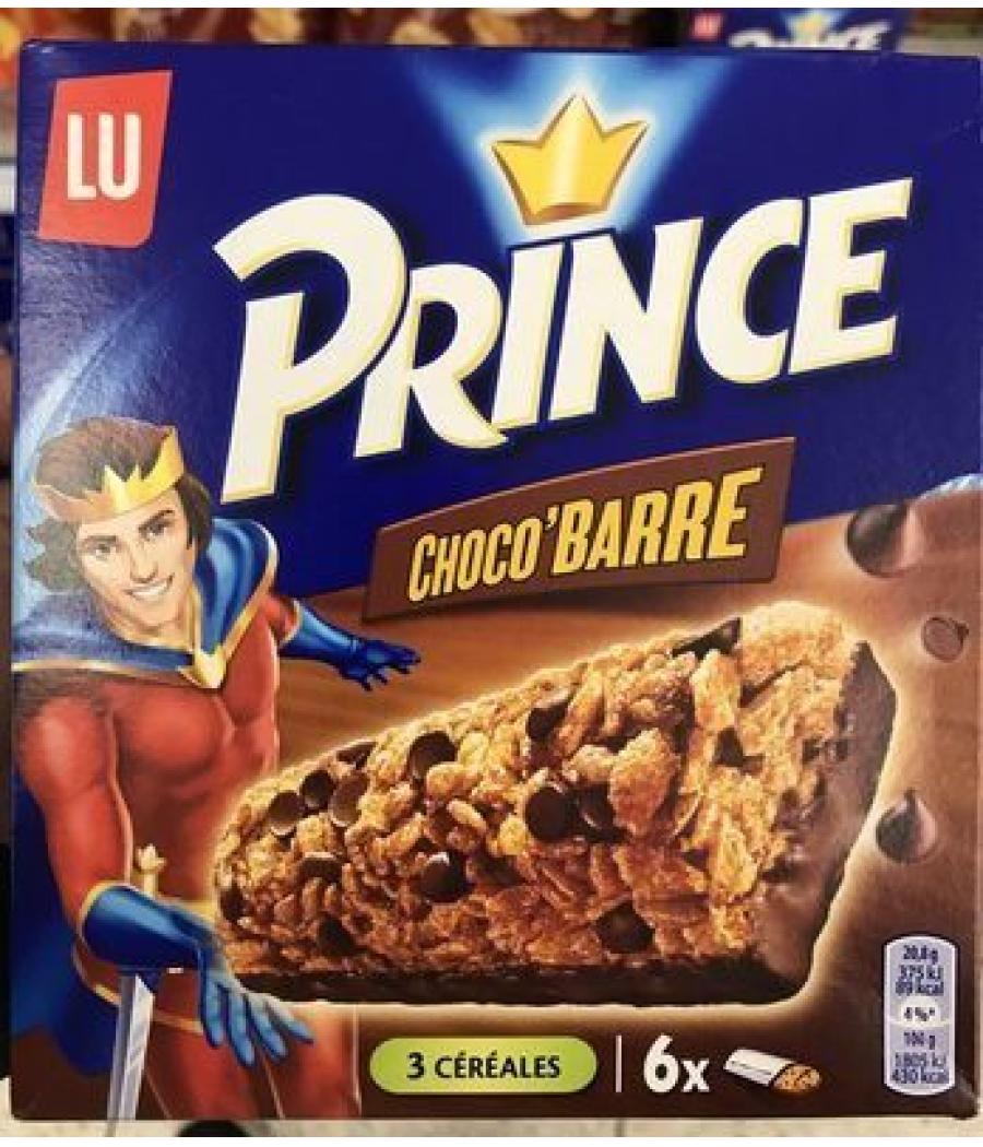 PRINCE CHOCO'BARRE CEREALIERE AU CHOCOLAT PRINCE 125G PRINCE CHOCO'BARRE CEREALIERE AU CHOCOLAT PRINCE 125G