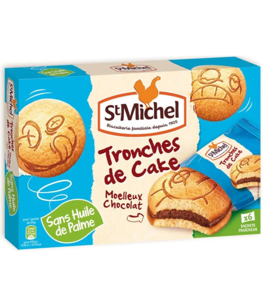 TRONCHE DE CAKE CHOCOLAT ST MICHEL 175G TRONCHE DE CAKE CHOCOLAT ST MICHEL 175G