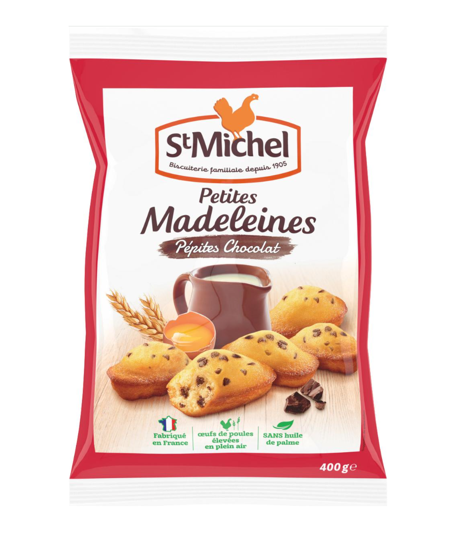 PETITE MADELEINE AUX PÉPITES DE CHOCOLAT 400 G PETITE MADELEINE AUX PÉPITES DE CHOCOLAT 400 G