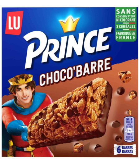 PRINCE CHOCO'BARRE CEREALIERE AU CHOCOLAT PRINCE 125G
