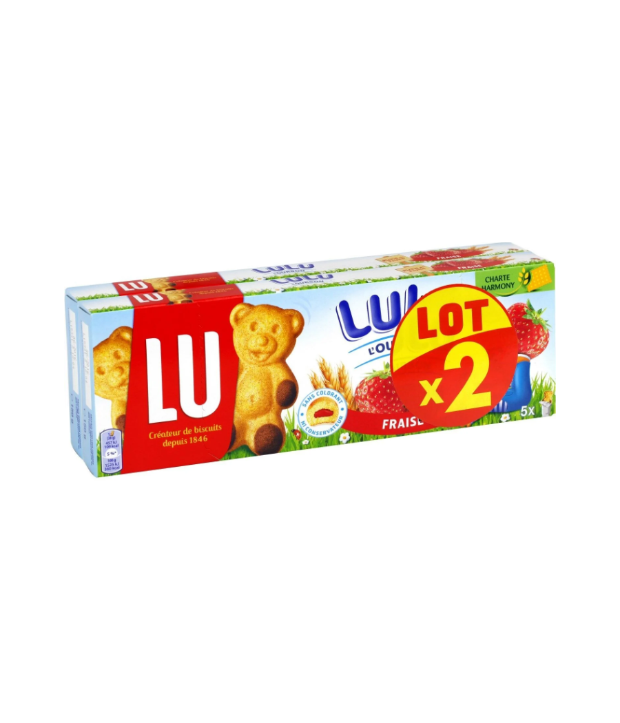 LULU OURSON FRAISE LOT  2X150G LULU OURSON FRAISE LOT  2X150G