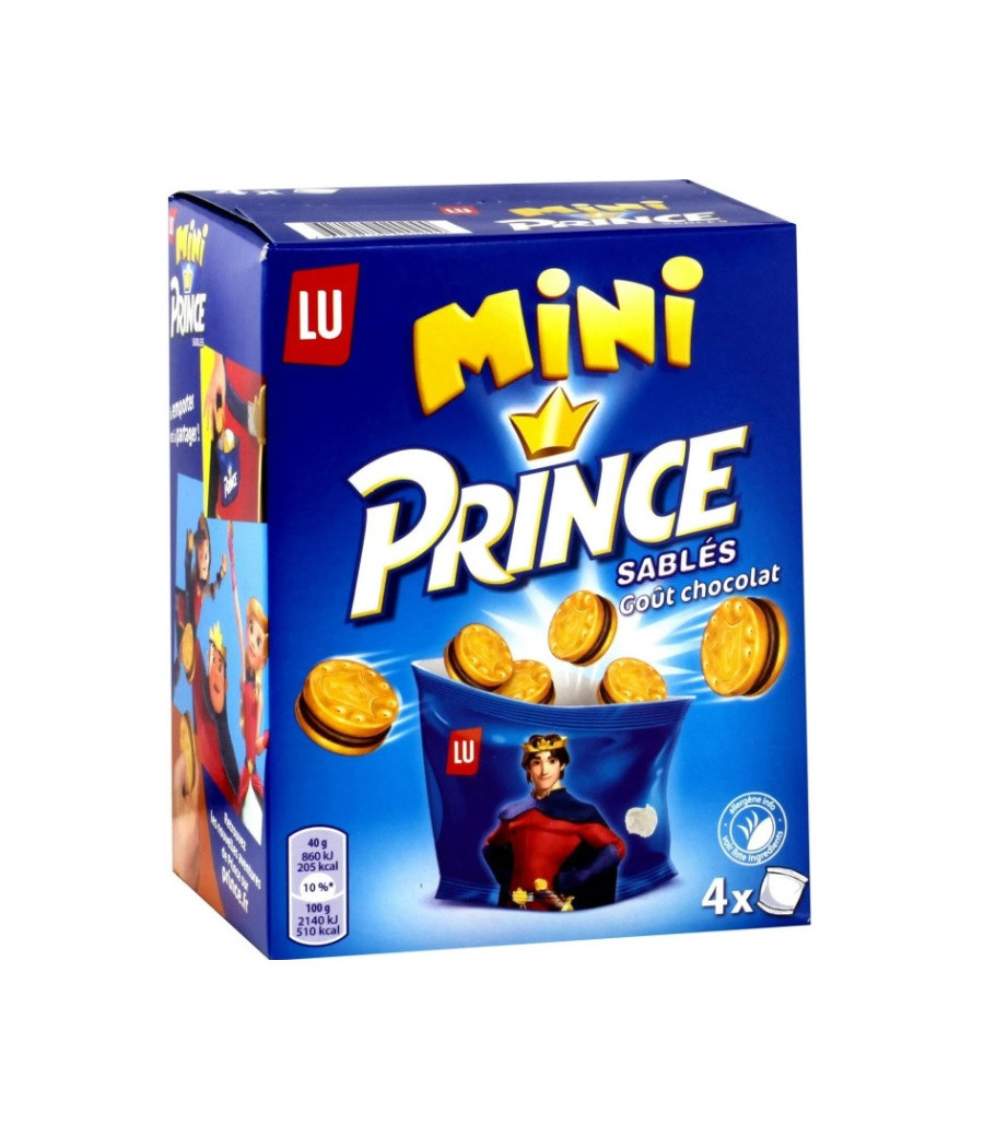MINI PRINCE SABLES GOUT CHOCOLAT LU 160G MINI PRINCE SABLES GOUT CHOCOLAT LU 160G