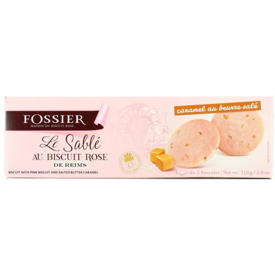 LE SABLE AU BISCUIT ROSE CARAMEL AU BEURRE SALE FOSSIER 110G