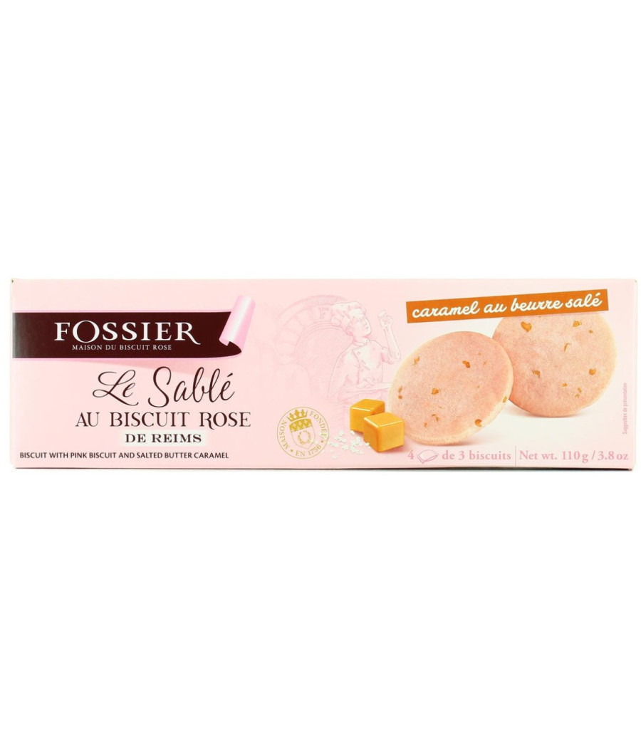 LE SABLE AU BISCUIT ROSE CARAMEL AU BEURRE SALE FOSSIER 110G LE SABLE AU BISCUIT ROSE CARAMEL AU BEURRE SALE FOSSIER 110G