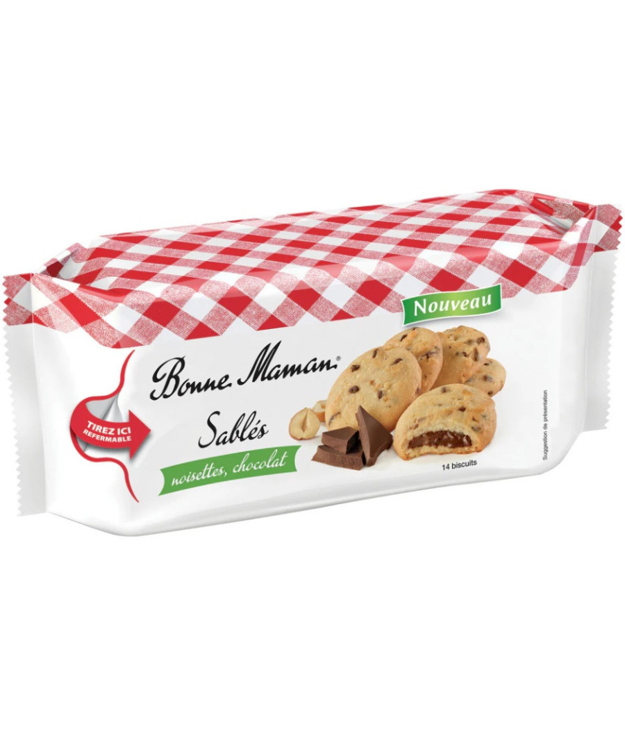 SABLES NOISETTE CHOCOLAT BONNE MAMAN 150G SABLES NOISETTE CHOCOLAT BONNE MAMAN 150G