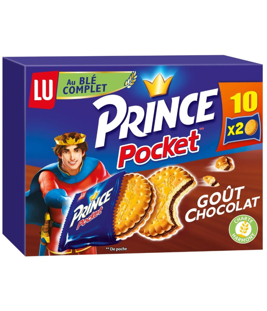 PRINCE GOUT CHOCOLAT POCKET LU 400G PRINCE GOUT CHOCOLAT POCKET LU 400G