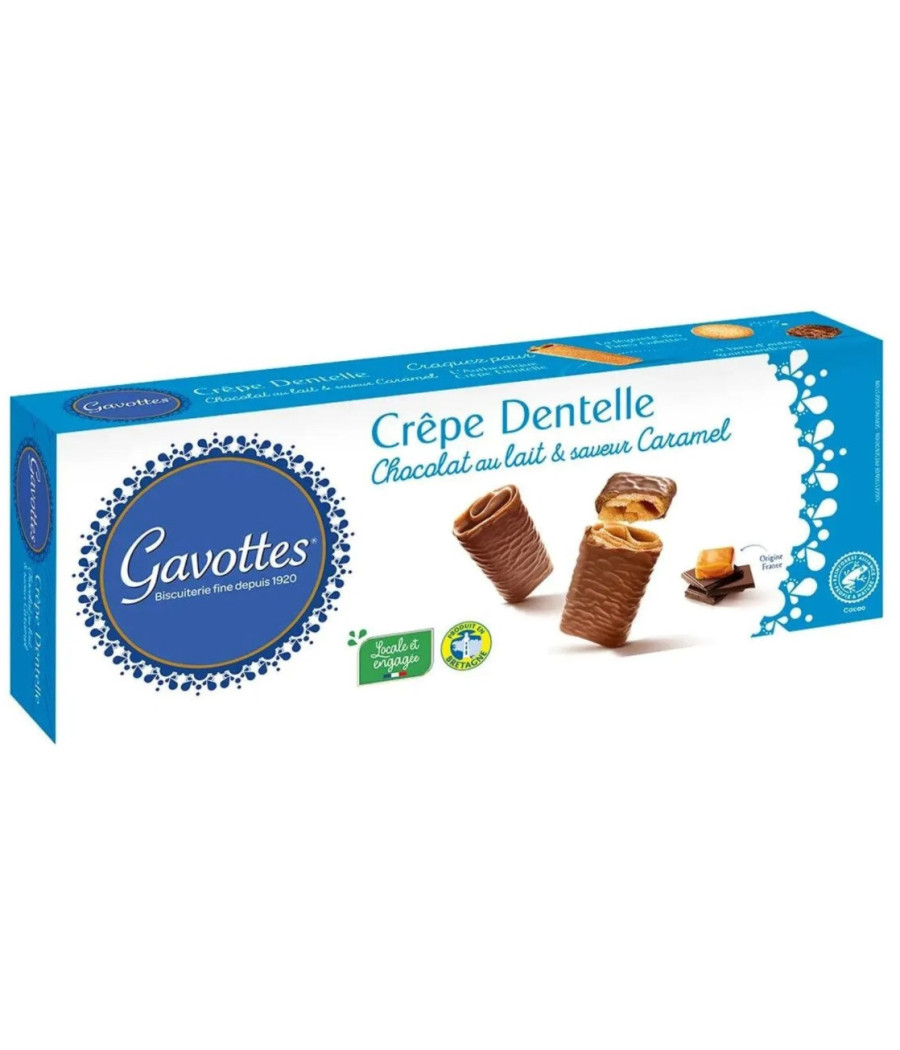 CREPE DENTELLE CHOCOLAT AU LAIT ET CARAMEL GAVOTTES 90G CREPE DENTELLE CHOCOLAT AU LAIT ET CARAMEL GAVOTTES 90G