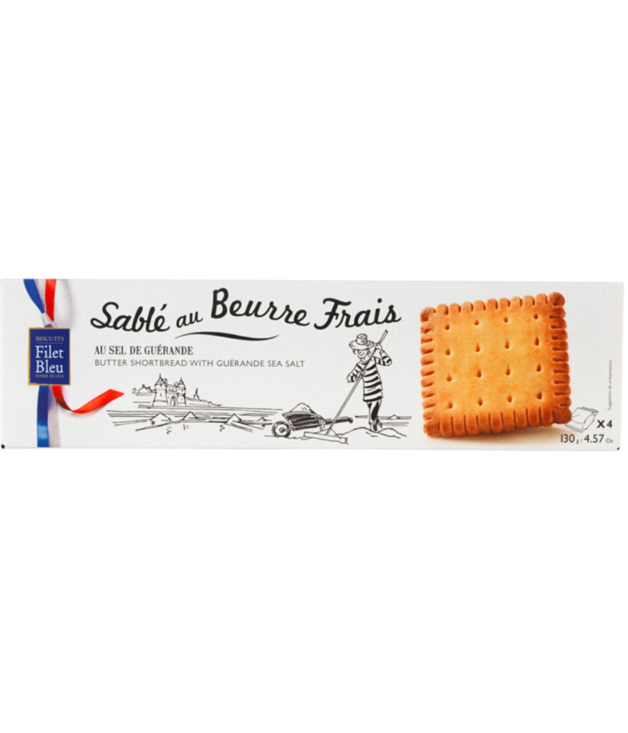 SABLES AU BEURRE FRAIS AU SEL DE GUERANDE 130 G SABLES AU BEURRE FRAIS AU SEL DE GUERANDE 130 G