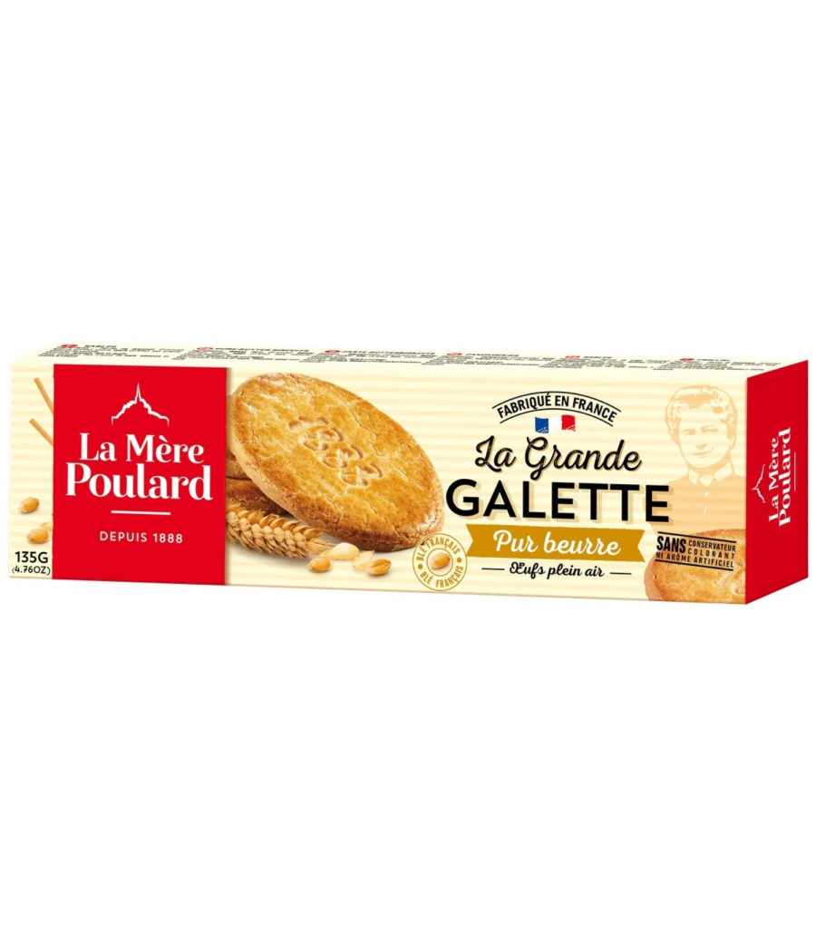 LA GRANDE GALETTE PUR BEURRE LA MERE POULARD 135G LA GRANDE GALETTE PUR BEURRE LA MERE POULARD 135G