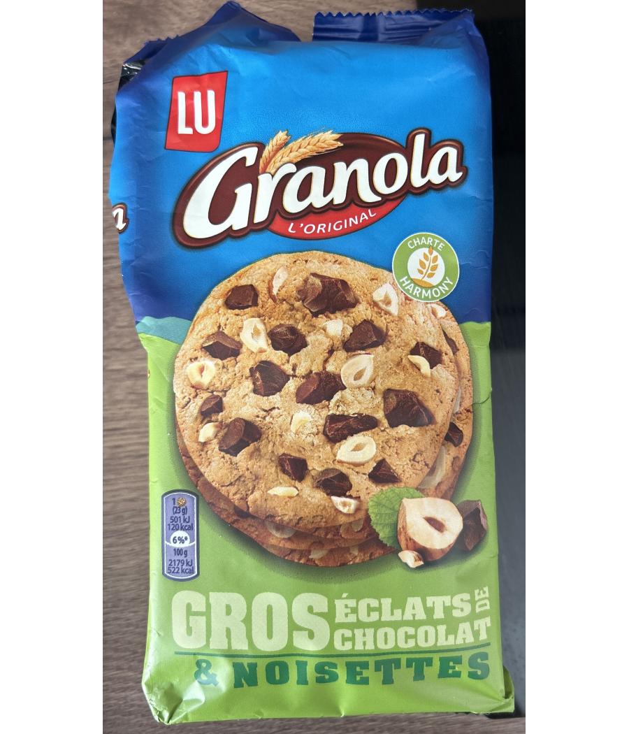 COOKIES CHOCOLAT & NOISETTES GRANOLA LU 184G COOKIES CHOCOLAT & NOISETTES GRANOLA LU 184G
