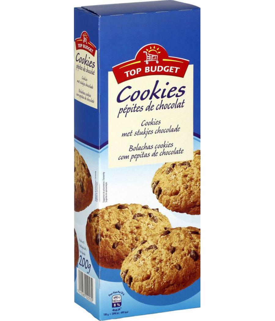 COOKIES PEPITES DE CHOCOLAT TOP BUDGET 200G COOKIES PEPITES DE CHOCOLAT TOP BUDGET 200G