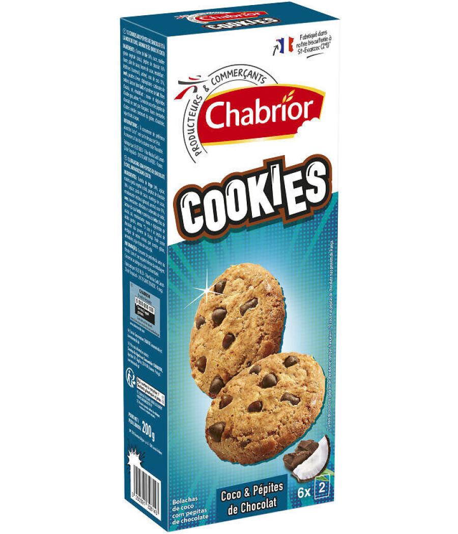 COOKIES COCO-PEPITES DE CHOCOLAT CHABRIOR 200G COOKIES COCO-PEPITES DE CHOCOLAT CHABRIOR 200G