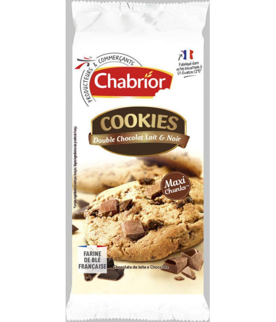 COOKIES DOUBLE CHOCOLAT LAIT & NOIR CHABRIOR 200G COOKIES DOUBLE CHOCOLAT LAIT & NOIR CHABRIOR 200G