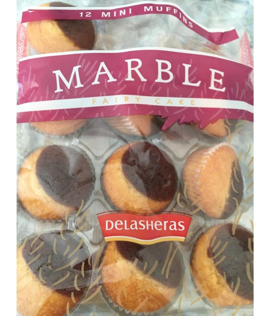 MINI MUFFINS MARBRE AU CHOCOLAT DELASHERAS 280G MINI MUFFINS MARBRE AU CHOCOLAT DELASHERAS 280G