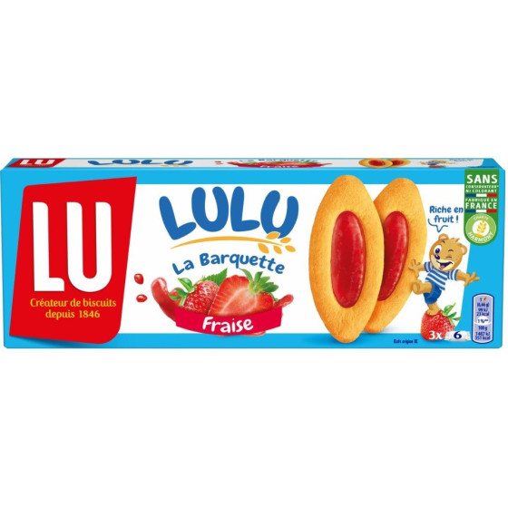 LULU LA BARQUETTE FRAMBOISE 120G