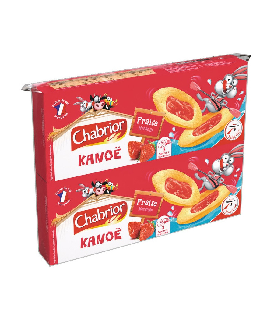 BISCUITS KANOE FRAISE CHABRIOR 2 PAQUETS DE 120G BISCUITS KANOE FRAISE CHABRIOR 2 PAQUETS DE 120G