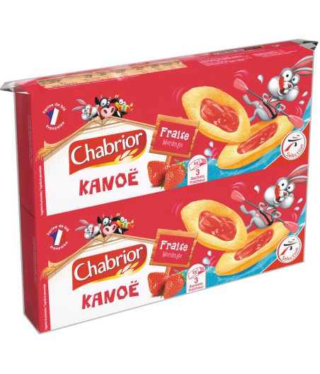 BISCUITS KANOE FRAISE CHABRIOR 2 PAQUETS DE 120G