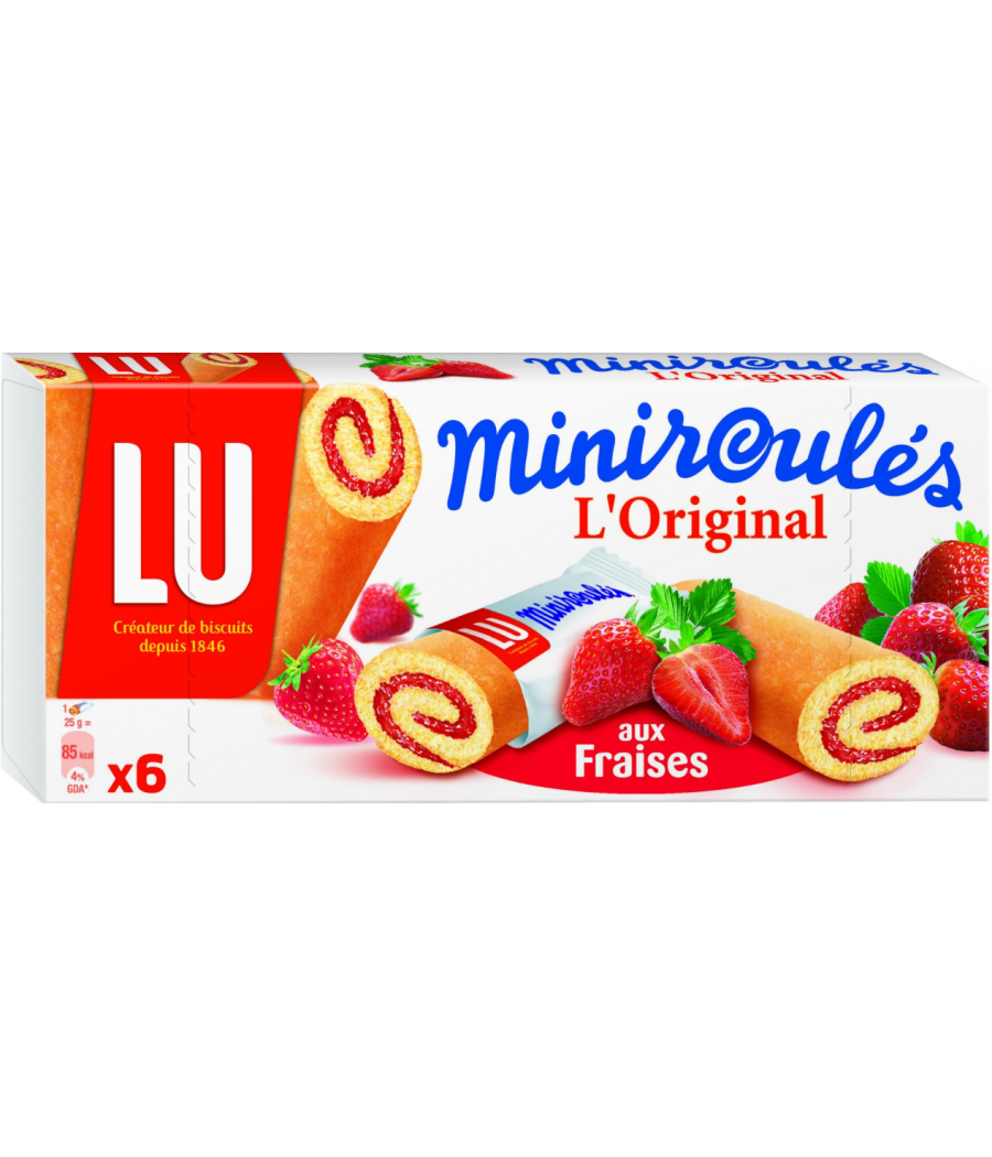 MINIROULES L'ORIGINAL AUX FRAISES 150G MINIROULES L'ORIGINAL AUX FRAISES 150G