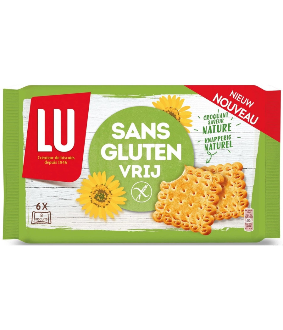 BISCUITS SANS GLUTEN VRIJ CROQUANT SAVEUR NATURE LU 200G BISCUITS SANS GLUTEN VRIJ CROQUANT SAVEUR NATURE LU 200G