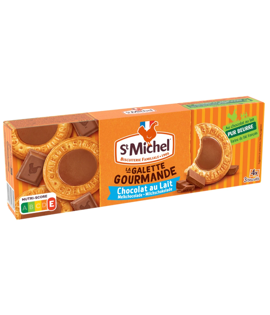 LA GALETTE GOURMANDE  CHOCOLAT AU LAIT ST MICHEL 121G LA GALETTE GOURMANDE  CHOCOLAT AU LAIT ST MICHEL 121G