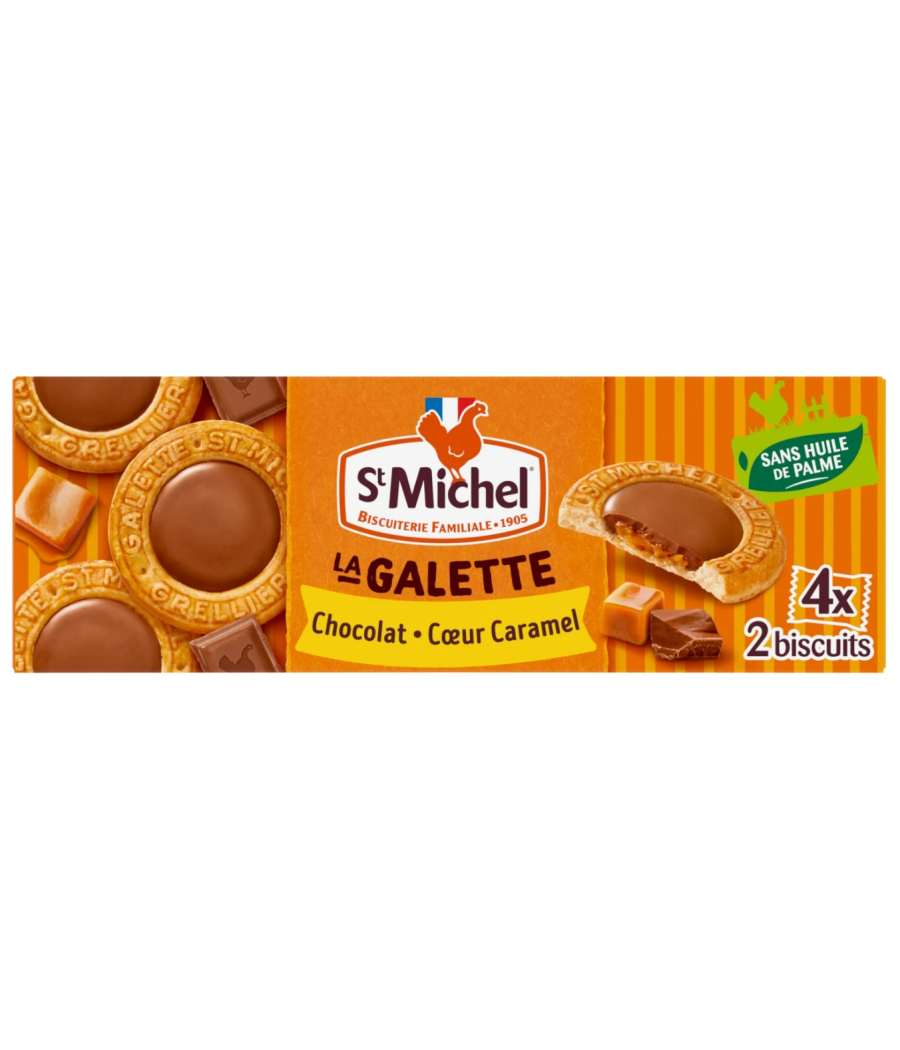 GALETTE CHOCOLAT - COEUR CARAMEL ST MICHEL  98G GALETTE CHOCOLAT - COEUR CARAMEL ST MICHEL  98G