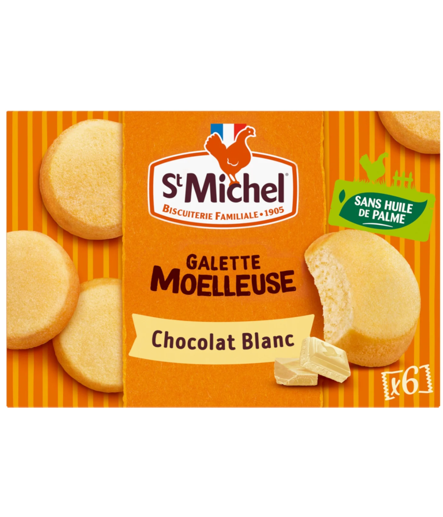 GALETTE FOURREE CHOCOLAT BLANC ST MICHEL  180G GALETTE FOURREE CHOCOLAT BLANC ST MICHEL  180G