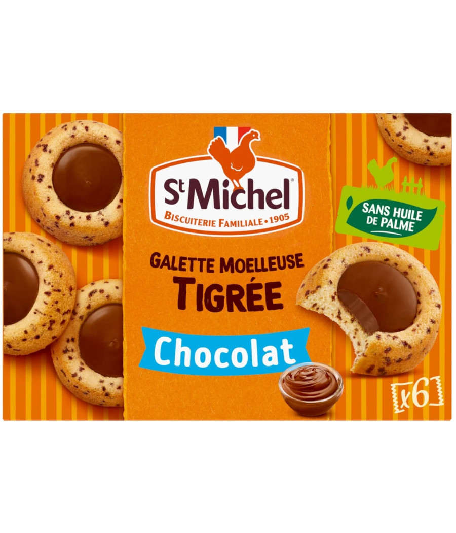 GALETTE MOELLEUSE TIGREE AU CHOCOLAT ST MICHEL 180G GALETTE MOELLEUSE TIGREE AU CHOCOLAT ST MICHEL 180G