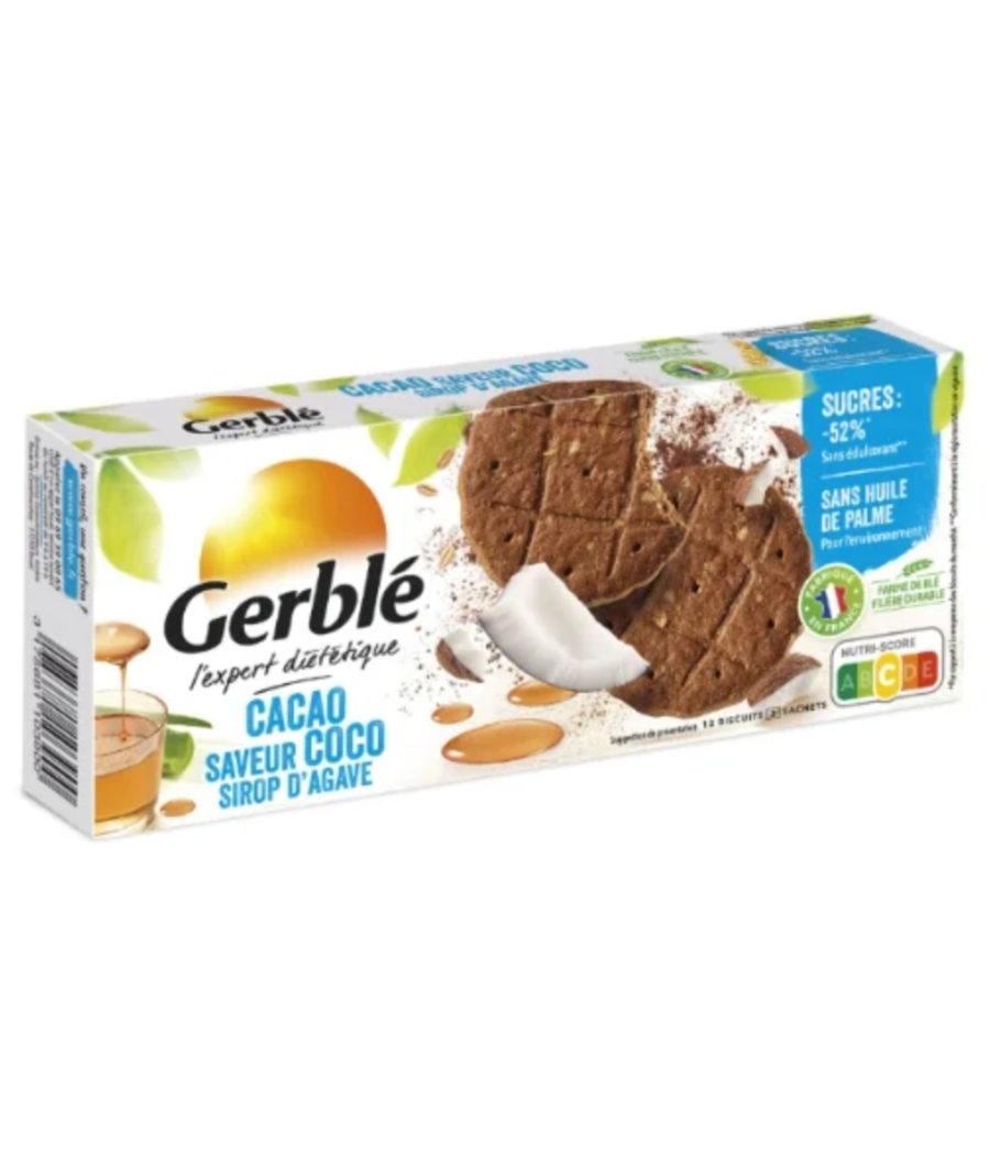 BISCUITS GERBLE SABLE COCO CACAO 132G BISCUITS GERBLE SABLE COCO CACAO 132G