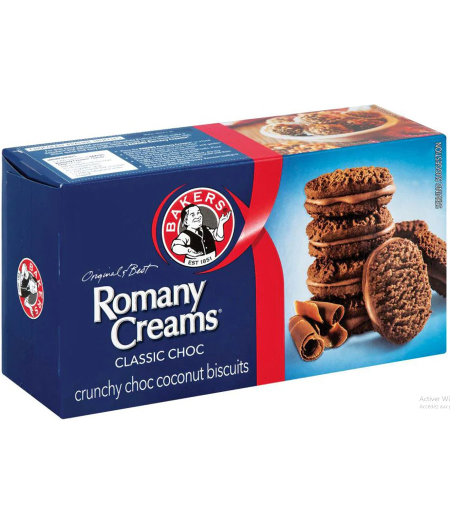 BISCUITS ROMANY CREAMS CLASSIC CHOC BAKERS 200G BISCUITS ROMANY CREAMS CLASSIC CHOC BAKERS 200G