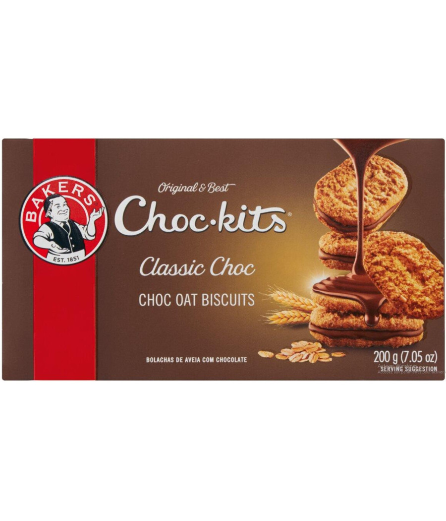 BISCOUNTS CLASSIC CHOC-KITS BAKERS 200G BISCOUNTS CLASSIC CHOC-KITS BAKERS 200G
