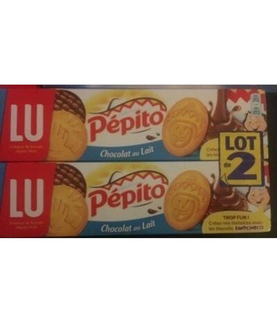 PEPITO BISCUITS AUX CHOCOLAT AU LAIT LU 2 x 192G PEPITO BISCUITS AUX CHOCOLAT AU LAIT LU 2 x 192G