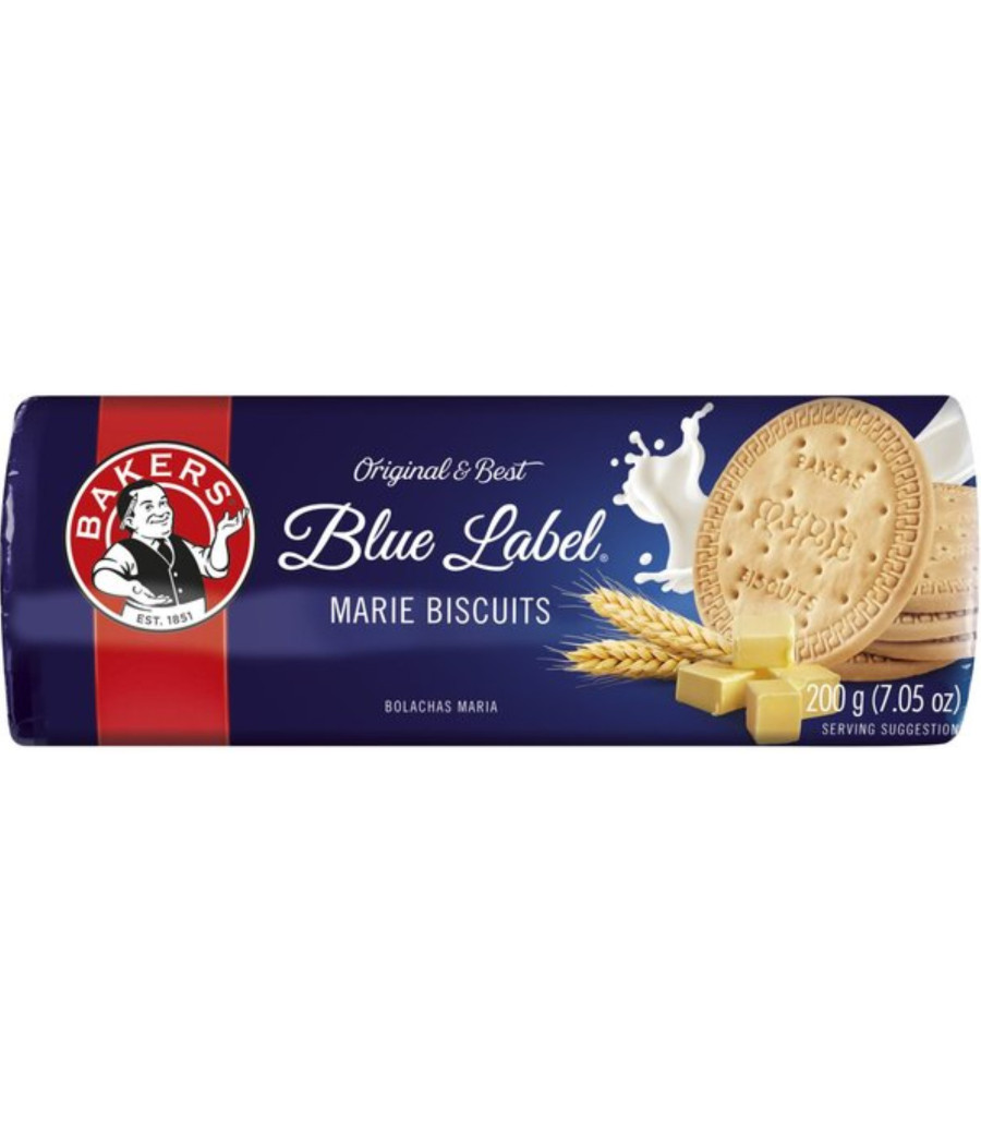 BISCUITS BLUE LABEL MARIE BAKERS 200G BISCUITS BLUE LABEL MARIE BAKERS 200G