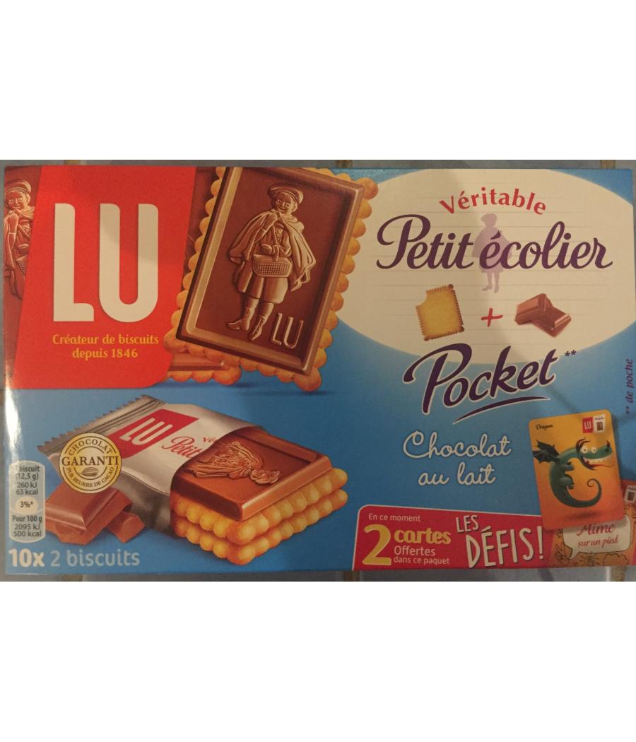 VERITABLE PETIT ECOLIER POCKET CHOCOLAT AU LAIT LU 10 X 25G VERITABLE PETIT ECOLIER POCKET CHOCOLAT AU LAIT LU 10 X 25G