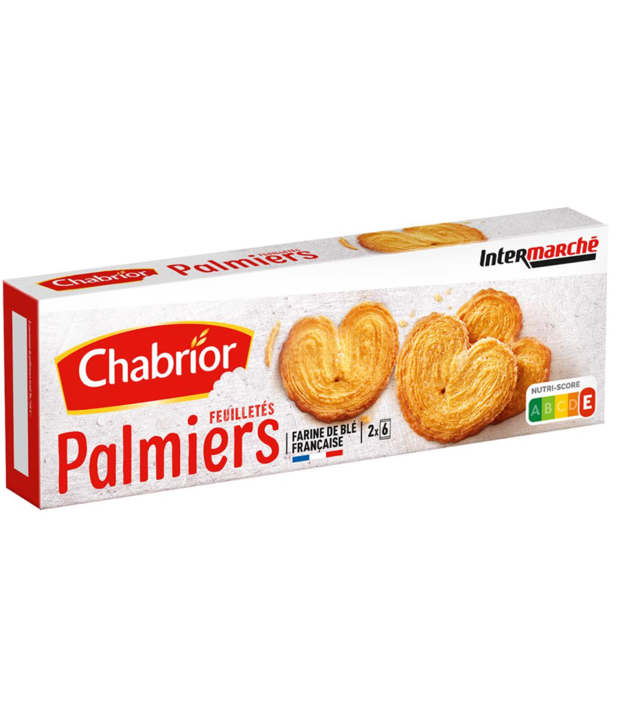 FEUILLETES PALMIERS CHABRIOR 100G FEUILLETES PALMIERS CHABRIOR 100G