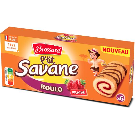 P\'TIT SAVANE ROULO FRAISE X6 150G -BROSSARD 150 G