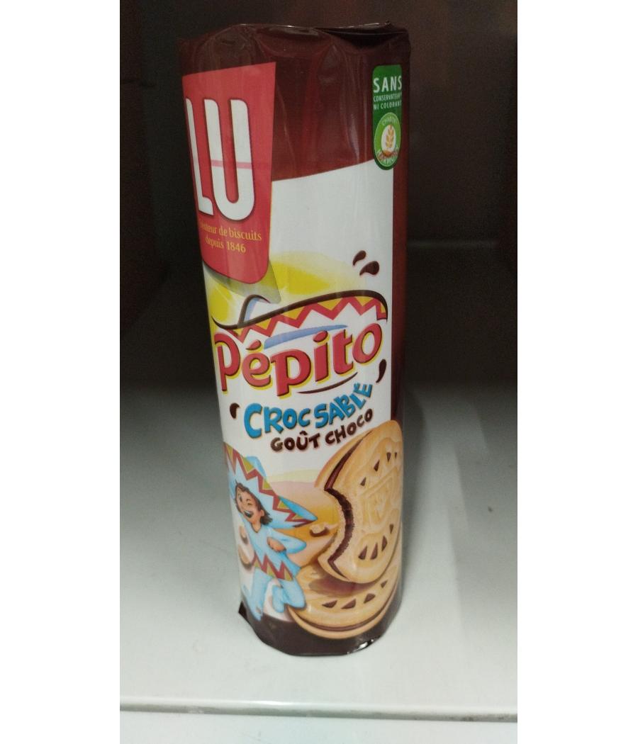 BISCUITS PEPITO CROC SABLE GOUT CHOCOLAT LU  294G BISCUITS PEPITO CROC SABLE GOUT CHOCOLAT LU  294G