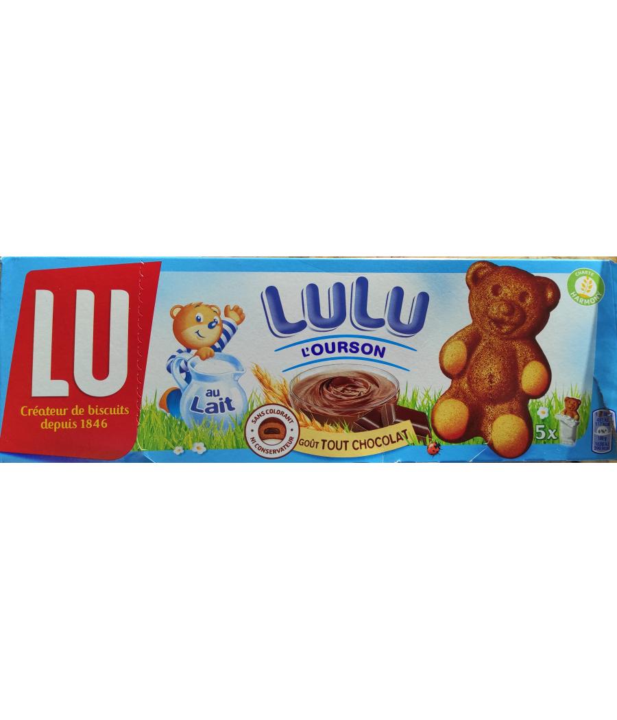 GATEAUX L'OURSON FOURRES AU  CHOCOLAT LU 150G GATEAUX L'OURSON FOURRES AU  CHOCOLAT LU 150G