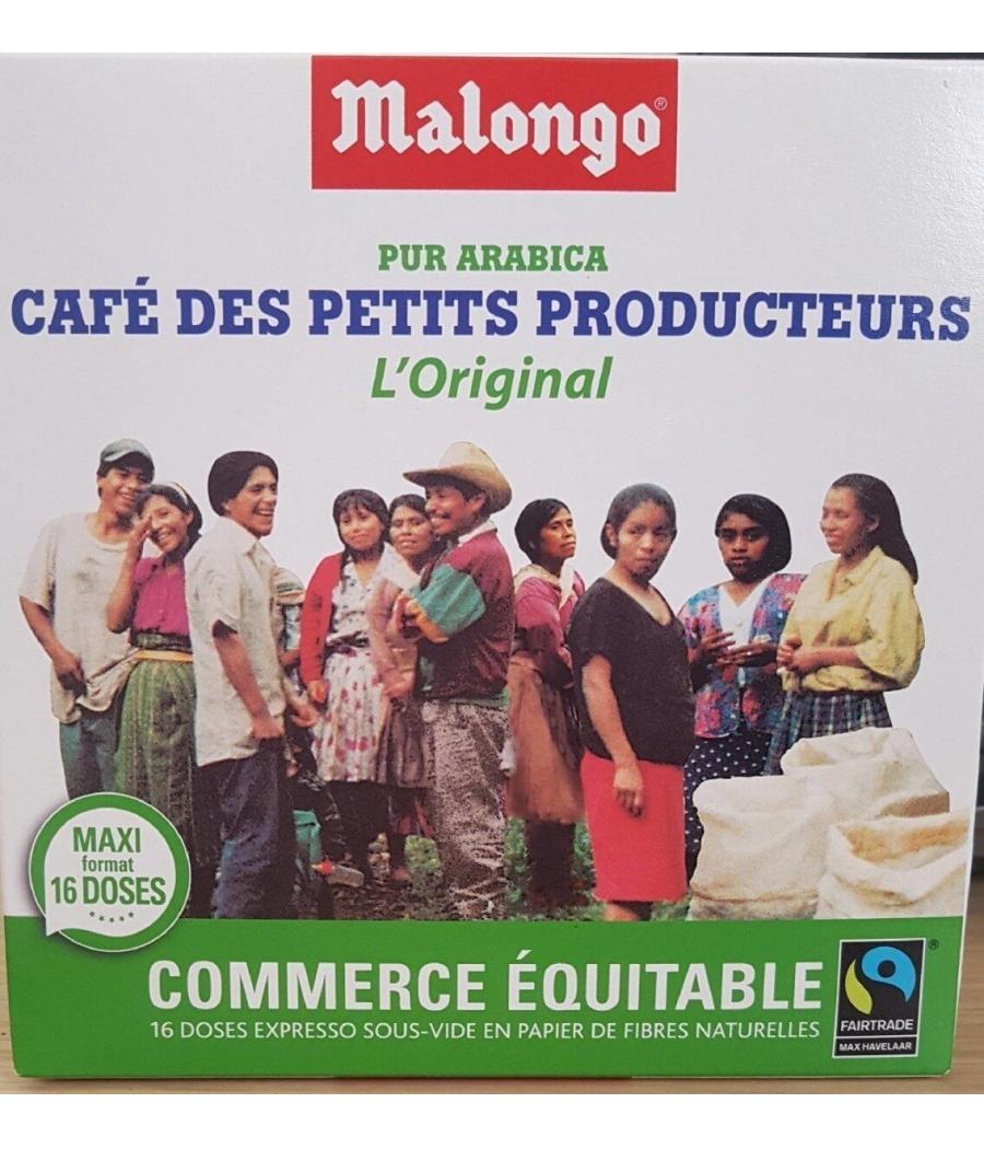 CAFE MALONGUO DES PETITS PRODUCTEURS L'ORIGINAL 104G  16 DOSES DE 6.5G CAFE MALONGUO DES PETITS PRODUCTEURS L'ORIGINAL 104G  16 DOSES DE 6.5G
