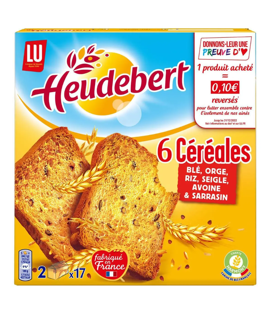 BISCOTTES 6 CEREALES LU 300G BISCOTTES 6 CEREALES LU 300G