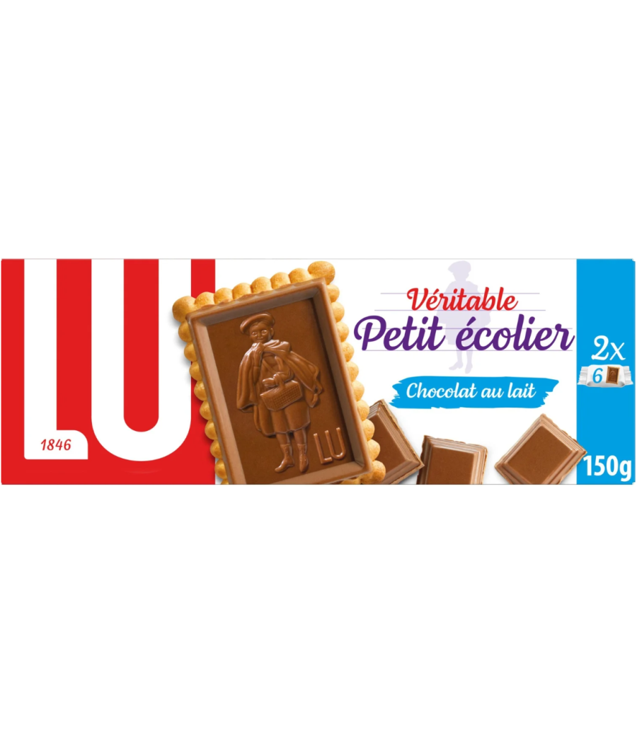 VERITABLE PETIT ECOLIER CHOCOLAT AU LAIT LU 12 x 12.5G VERITABLE PETIT ECOLIER CHOCOLAT AU LAIT LU 12 x 12.5G