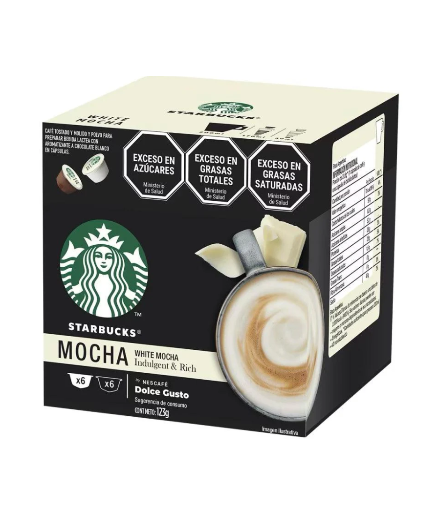 DOLCE GUSTO WHITE MOCHA STARBUCKS BY NESCAFE 12 CAPSULES DOLCE GUSTO WHITE MOCHA STARBUCKS BY NESCAFE 12 CAPSULES
