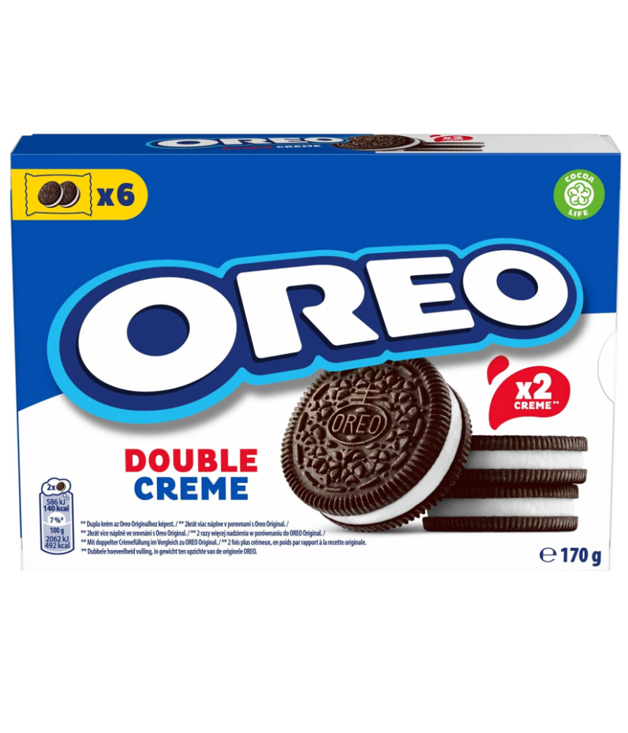 BISCUITS OREO CACAOTES FOURRES GOUT VANILLE 170G BISCUITS OREO CACAOTES FOURRES GOUT VANILLE 170G