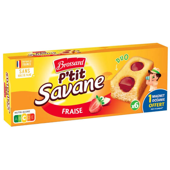 BISCUITS BROSSARD P'TIT SAVANE FOURRES A LA FRAISE 150 G