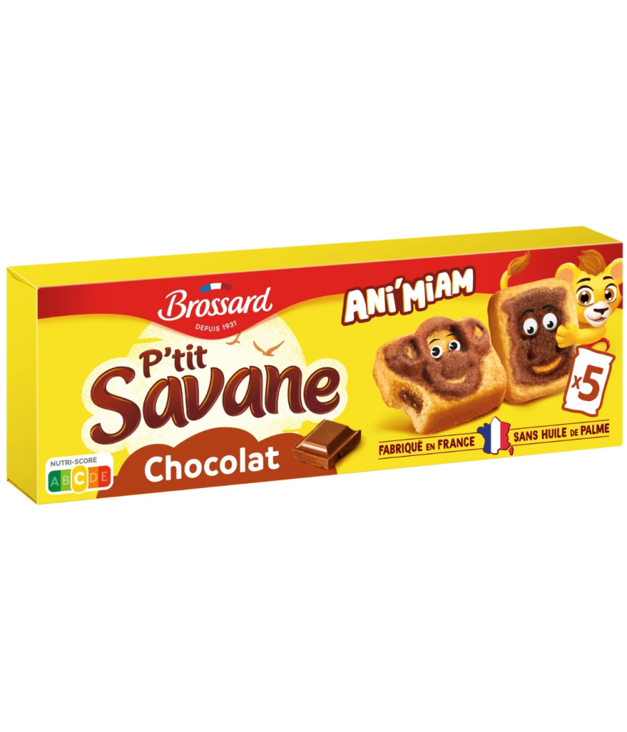 BISCUITS BROSSARD P'TIT SAVANE GOUT CHOCOLAT X5 150G BISCUITS BROSSARD P'TIT SAVANE GOUT CHOCOLAT X5 150G