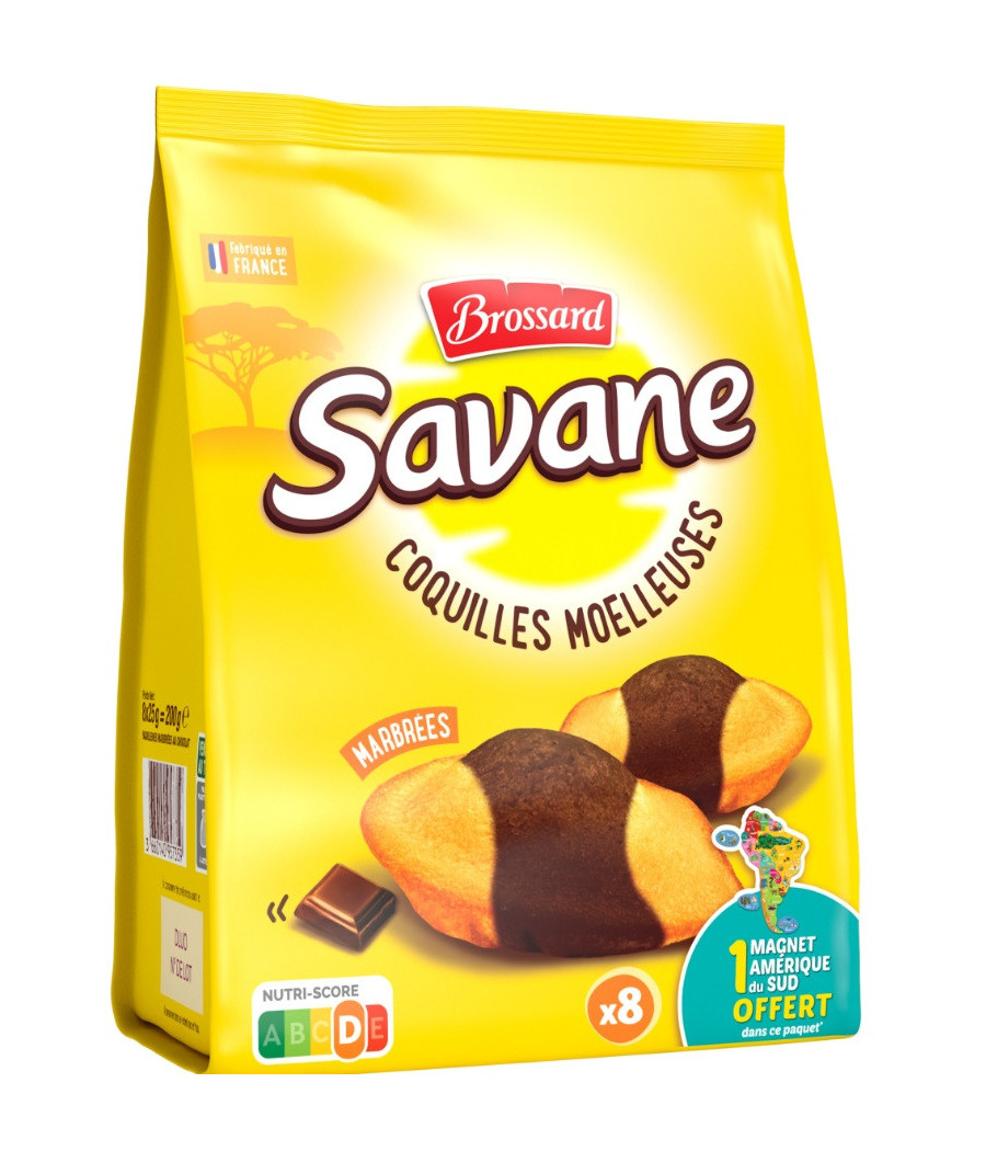 MADELEINES COQUILLES MOELLEUSES MARBREES SAVANE 200G MADELEINES COQUILLES MOELLEUSES MARBREES SAVANE 200G
