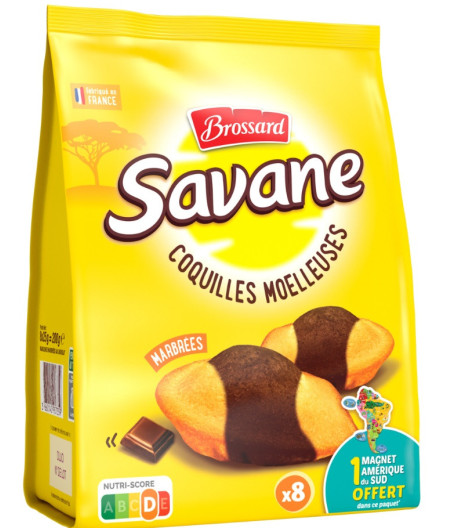 MADELEINES COQUILLES MOELLEUSES MARBREES SAVANE 200G