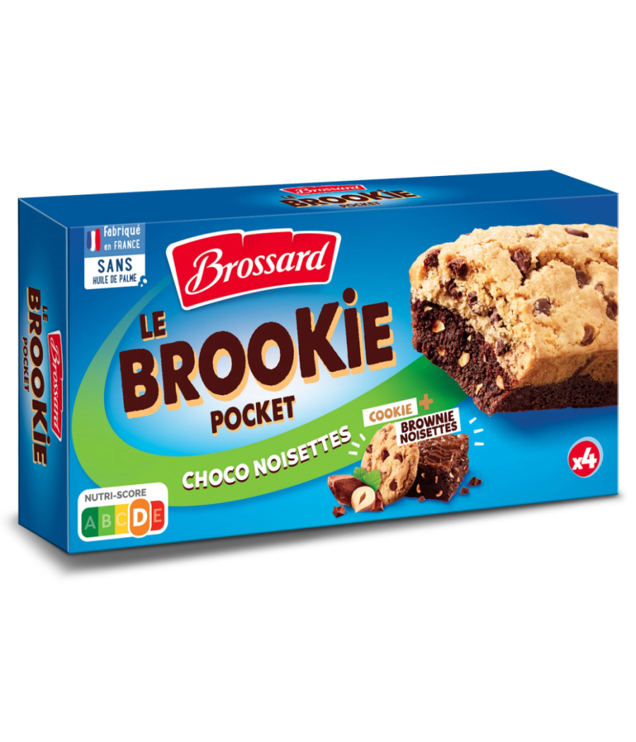 GATEAUX  BROOKIE AUX PEPITES DE  CHOCOLATS ET  NOISETTES 184G GATEAUX  BROOKIE AUX PEPITES DE  CHOCOLATS ET  NOISETTES 184G