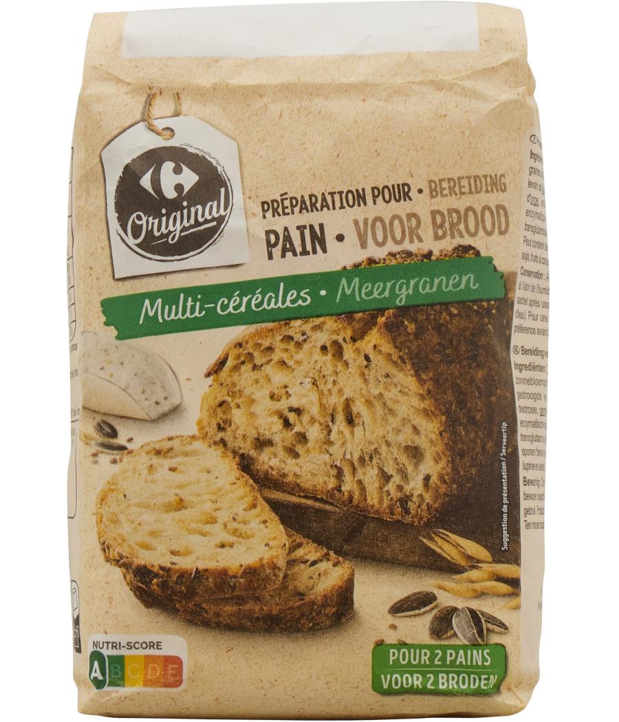 PREPARATION POUR PAIN MULTI-CEREALES CARREFOUR 1KG PREPARATION POUR PAIN MULTI-CEREALES CARREFOUR 1KG