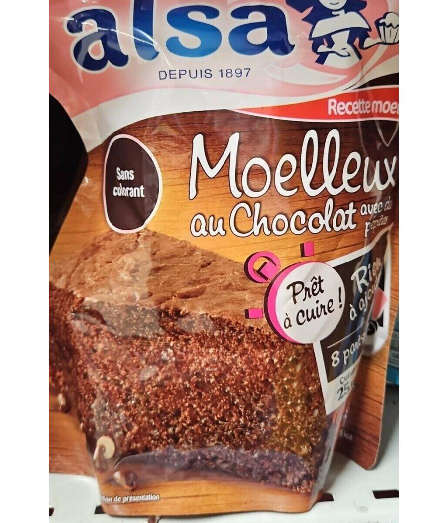 MOELLEUX AU CHOCOLAT AVEC DES PEPITES ALSA 500G MOELLEUX AU CHOCOLAT AVEC DES PEPITES ALSA 500G